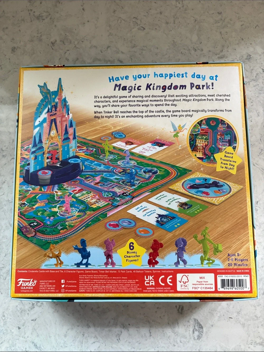 Disney Happiest Day Game: Magic Kingdom Park Edition Family Board Game by Funko